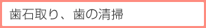 歯石取り・歯の清掃